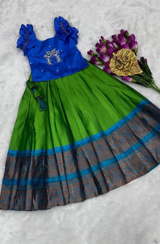 NEW LAUNCING KIDS LEHENGA CHOLI silk Surat wholesale bulk kids clothing.